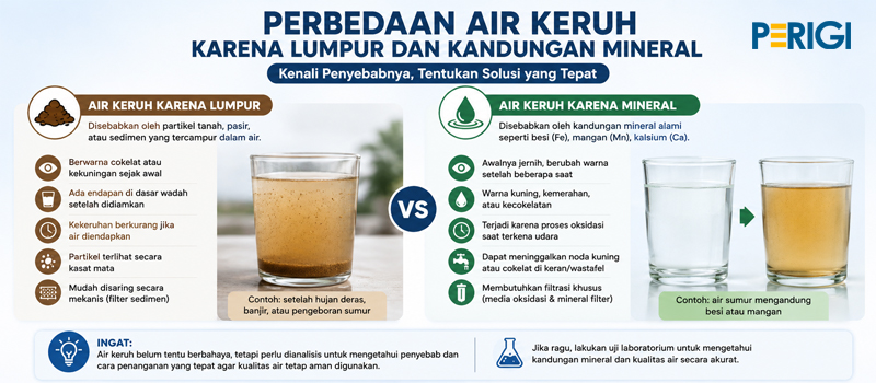 Perbedaan Air Keruh Karena Lumpur Dan Kandungan Mineral